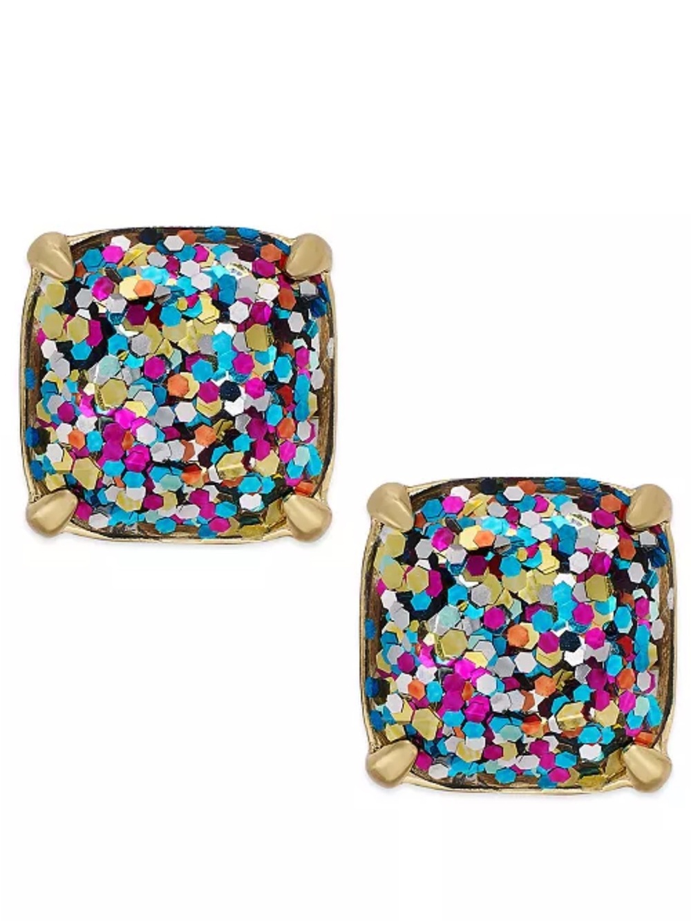 Kate Spade New York Women’s Glitter Crystal Square Stud Earrings